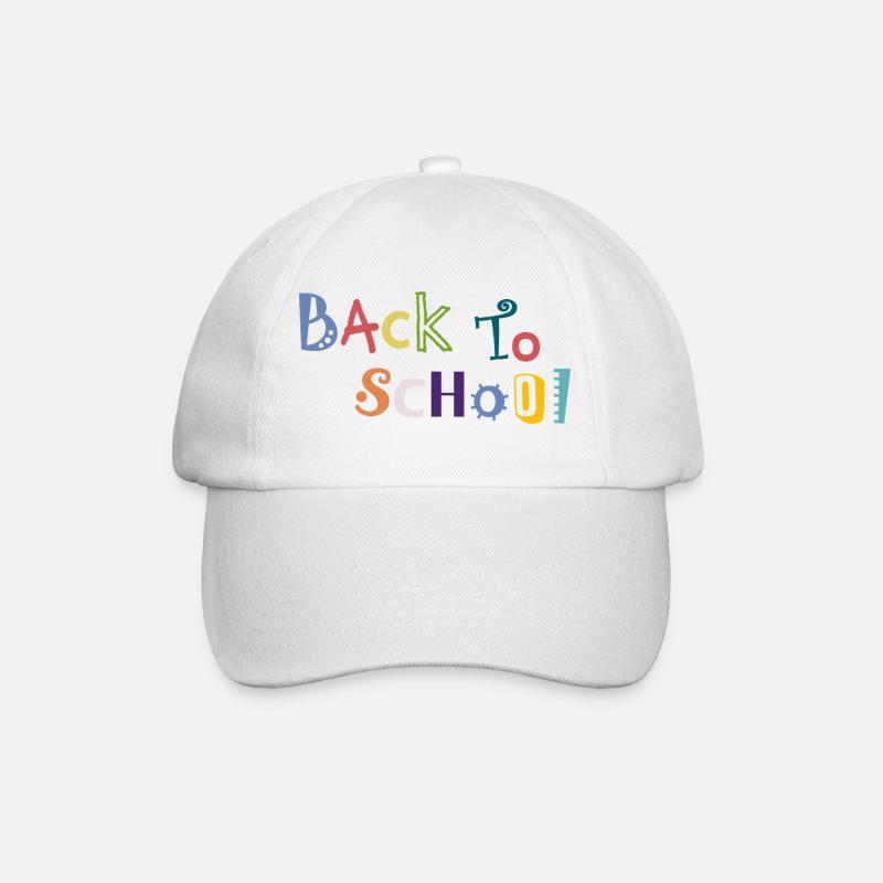 back to school - Baseballkappe - Weiß/Weiß