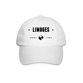 Limoges France Coordonnées Gps Globe - Casquette classique - blanc/blanc - Devant