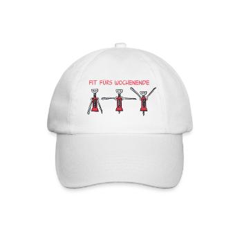 Fit fürs Wochenende - Baseballkappe - Weiß/Weiß - Vorne