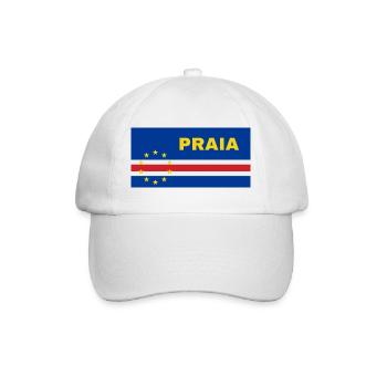 Praia in Cabo Verde Flag - Baseball Cap - white/white - Front