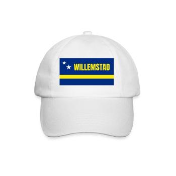 Willemstad in Curaçao Flag - Baseball Cap - white/white - Front