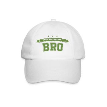 Der Allerbeste Bro - Baseballkappe - Weiß/Weiß - Vorne
