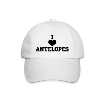I Love Antelopes - Baseball Cap - white/white - Front