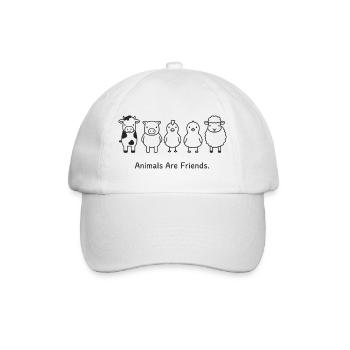 Les animaux sont des amis Droits véganes des animaux - Casquette classique - blanc/blanc - Devant