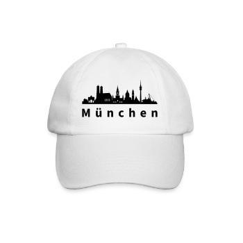 Skyline München - Baseballkappe - Weiß/Weiß - Vorne