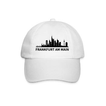Skyline Frankfurt am Main - Baseballkappe - Weiß/Weiß - Vorne