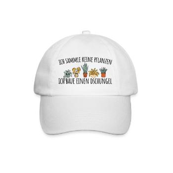 Gärtnern Ich sammle keine Pflanzen - Baseballkappe - Weiß/Weiß - Vorne