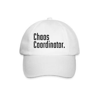 Chaos Coordinator - Typography Saying - Baseball Cap - white/white - Front