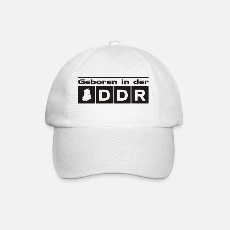 Geboren in der DDR - Baseballkappe - Weiß/Weiß