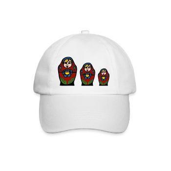 matryoshka - Baseballkappe - Weiß/Weiß - Vorne