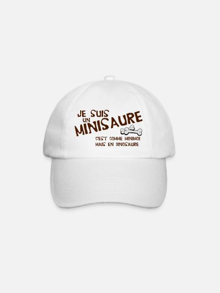 Je suis un minisaure - Baseballkappe - Weiß/Weiß
