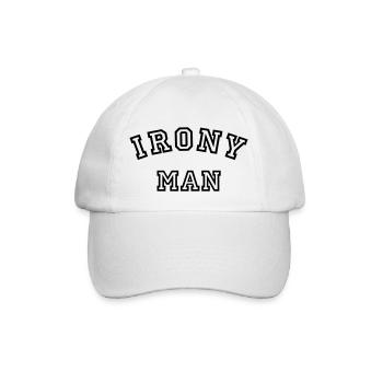Irony man - Baseballkappe - Weiß/Weiß - Vorne