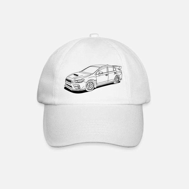 wrx sti outlines - Baseballkappe - Weiß/Weiß