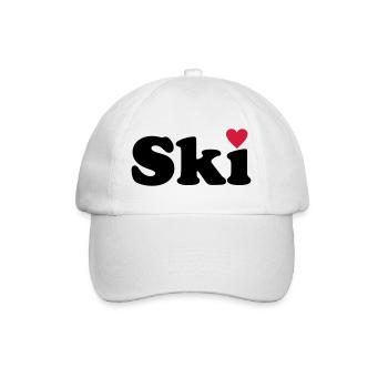 Ski - Baseballkappe - Weiß/Weiß - Vorne