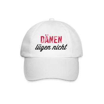 Dänen lügen nicht 2C - Baseballkappe - Weiß/Weiß - Vorne