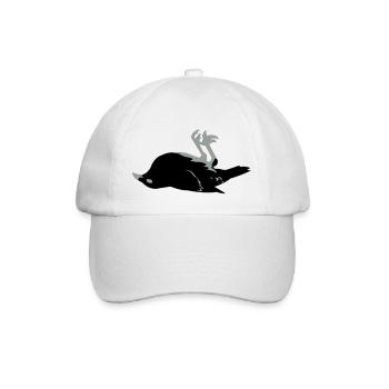 dead raven craven crow - Baseball Cap - white/white - Front