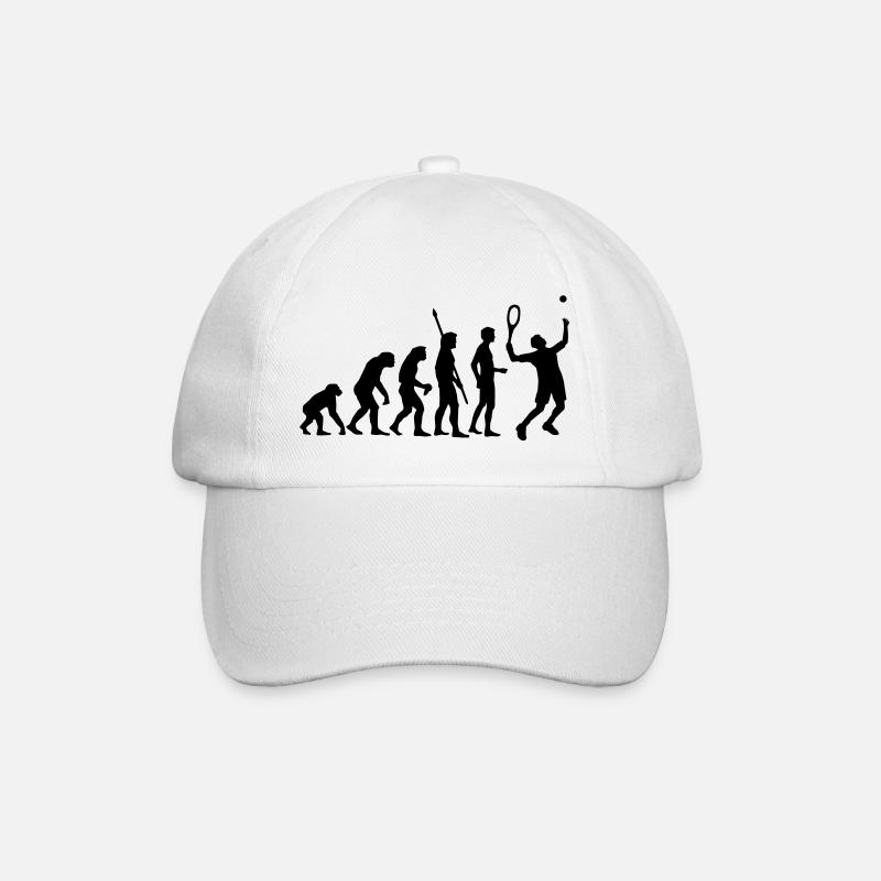 evolution_tennis_b_1c - Baseballkappe - Weiß/Weiß