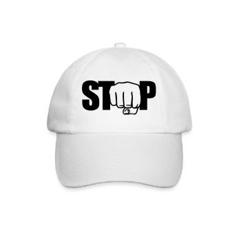 Stop | Faust | Fist - Baseball Cap - white/white - Front