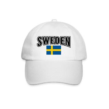 Schweden - Baseballkappe - Weiß/Weiß - Vorne
