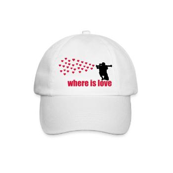 where is love - Baseball Cap - white/white - Front