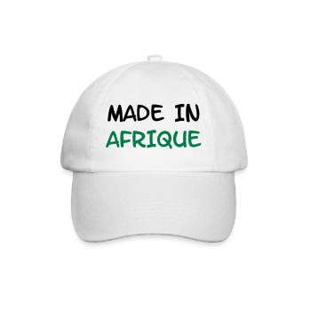 Made in AFRICA! - Baseball Cap - white/white - Front
