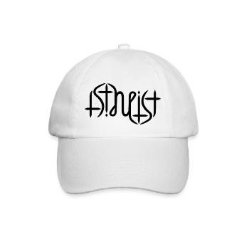 Atheist Ambigram - Original - Baseballkappe - Weiß/Weiß - Vorne