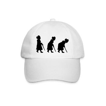 grandma re-evolution - Baseball Cap - white/white - Front
