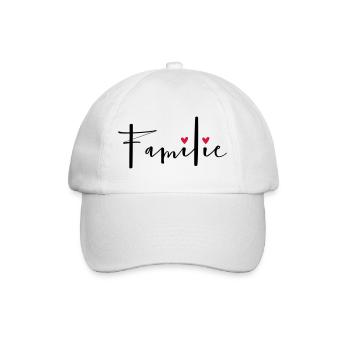Familie Herz Liebe Geschenkidee - Baseballkappe - Weiß/Weiß - Vorne