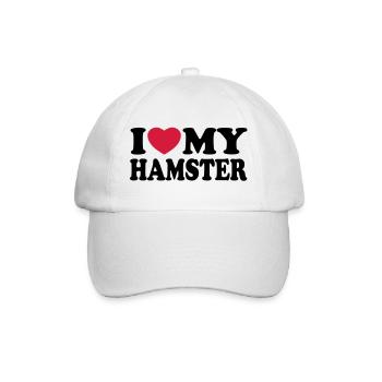 I love my hamster - Baseball Cap - white/white - Front