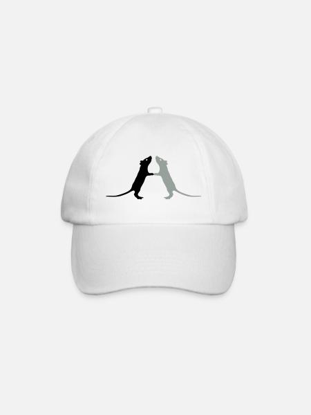 Rats - Baseball Cap - white/white