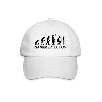 gamer evolution - Baseballkappe - Weiß/Weiß - Vorne