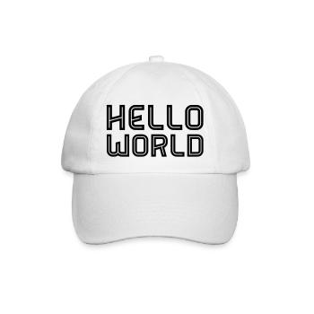 Hello World - Baseballkappe - Weiß/Weiß - Vorne