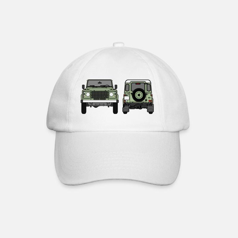 Defender - Front and Rear - Baseball Cap - white/white