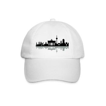 Skyline Berlin Schatten - Baseballkappe - Weiß/Weiß - Vorne