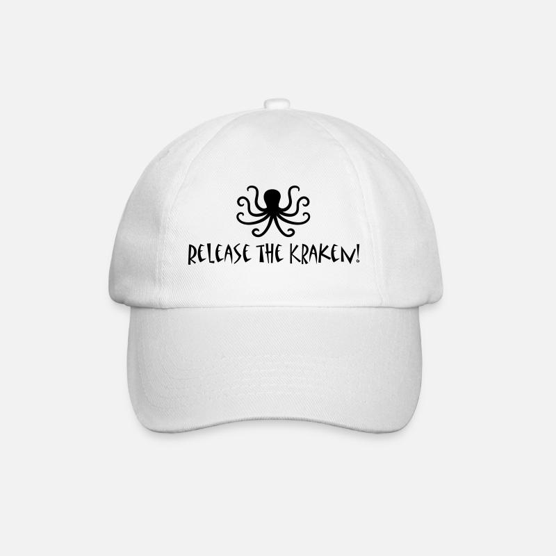 Release the Kraken - Baseball Cap - white/white
