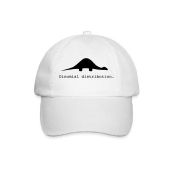 funny nerd geek, gift idea, binomial distribution - Baseball Cap - white/white - Front
