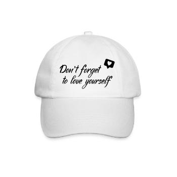 Love yourself - Baseball Cap - white/white - Front