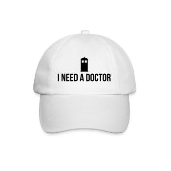 I need a Doctor - Baseballkappe - Weiß/Weiß - Vorne