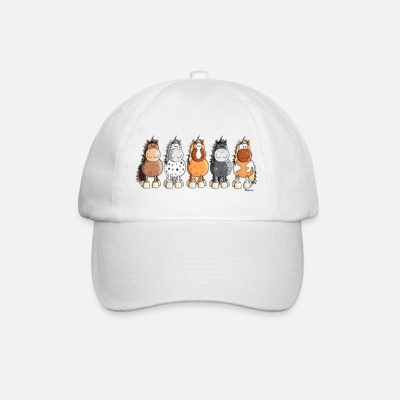 Chevaux Heureux - Casquette classique - blanc/blanc