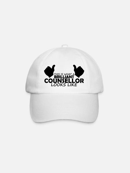brilliant counsellor - Baseball Cap - white/white
