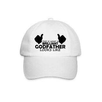 brilliant godfather - Baseball Cap - white/white - Front