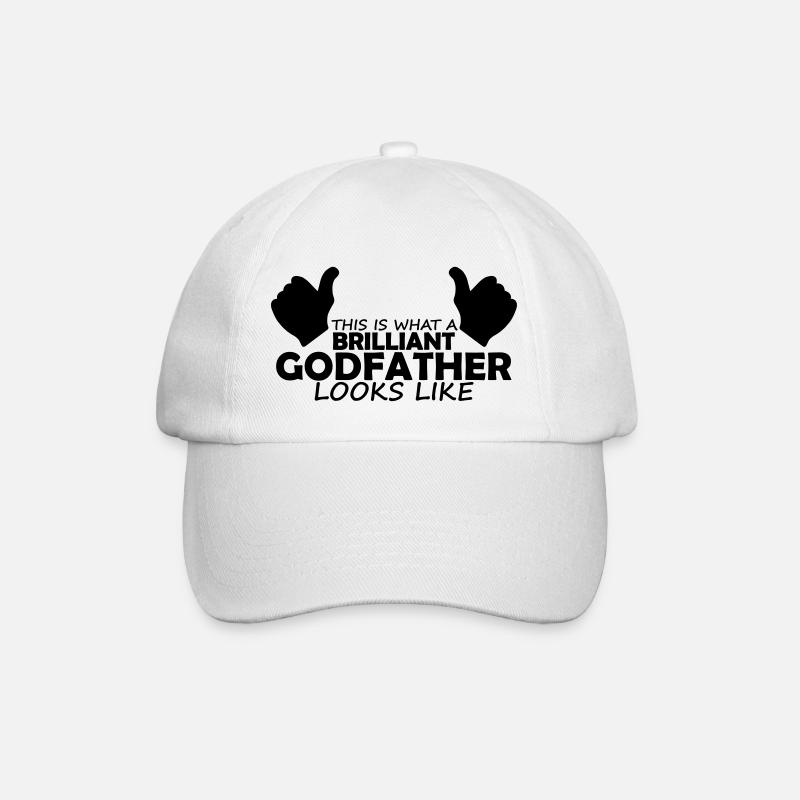 brilliant godfather - Baseball Cap - white/white