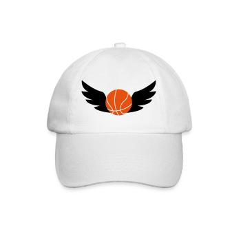 Basketball - Basket Ball - Game - Sport - Player - Baseballkappe - Weiß/Weiß - Vorne