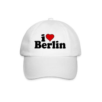 I Love Berlin - Baseballkappe - Weiß/Weiß - Vorne