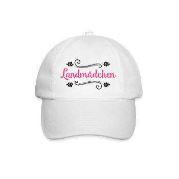landmaedchen design - Baseballkappe - Weiß/Weiß - Vorne