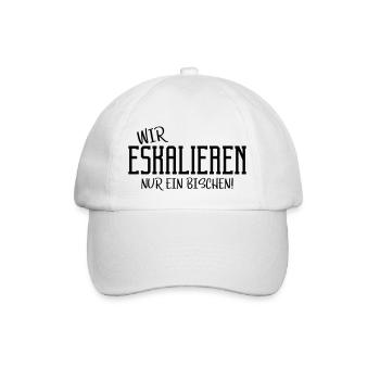 eskalieren nur ein bischen - Baseballkappe - Weiß/Weiß - Vorne