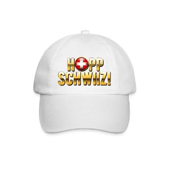 Hopp Schwiiz - Baseballkappe - Weiß/Weiß - Vorne