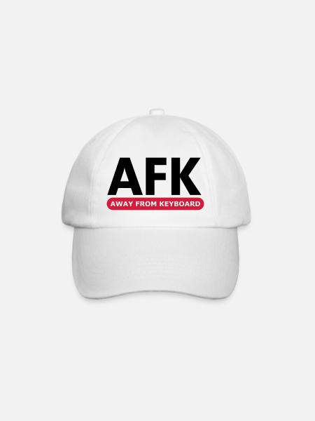 afk - Baseballkappe - Weiß/Weiß