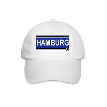 Hamburg , Tradition , Hamburg Fussball Fan (25) - Baseballkappe - Weiß/Weiß - Vorne