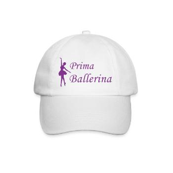 Prima ballerina in lila - Baseballkappe - Weiß/Weiß - Vorne
